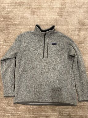 Patagonia Better Sweater Gray Fleece Quarter-Zip Pullover